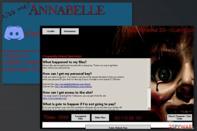 Annabelle ransomware virus image