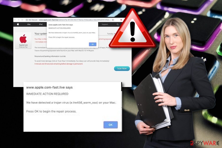 Apple.com-fast.live pop-up notification