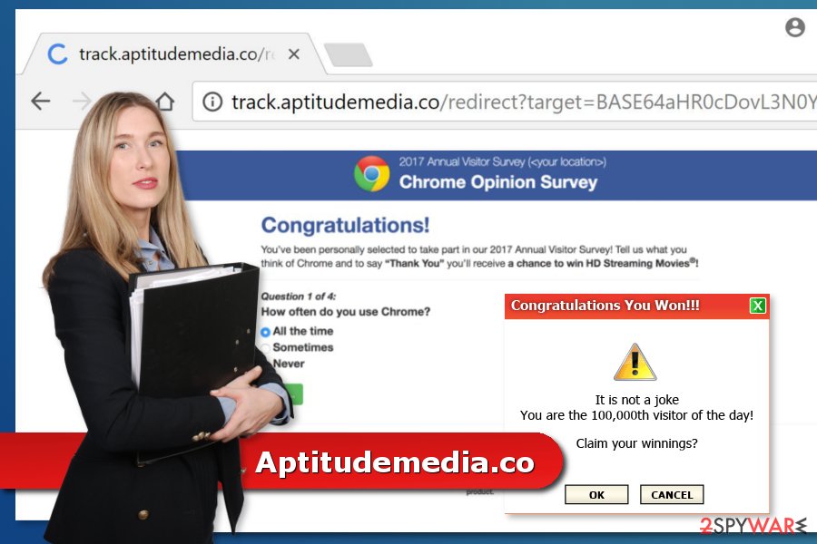 The illustration of Aptitudemedia.co virus