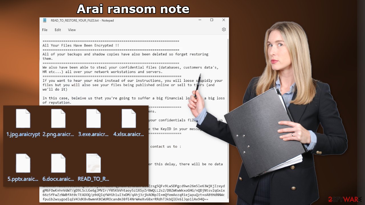 Arai ransom note