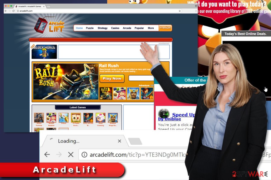 The example of ArcadeLift ads