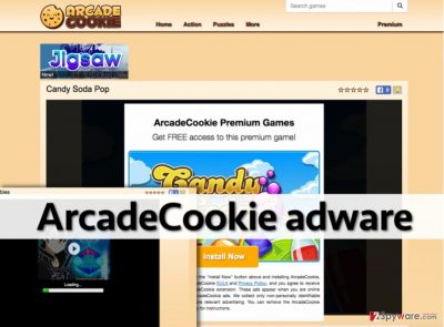 ArcadeCookie adware displays ads