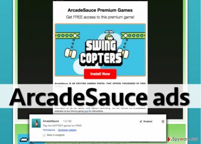 An offer to install ArcadeSauce adware