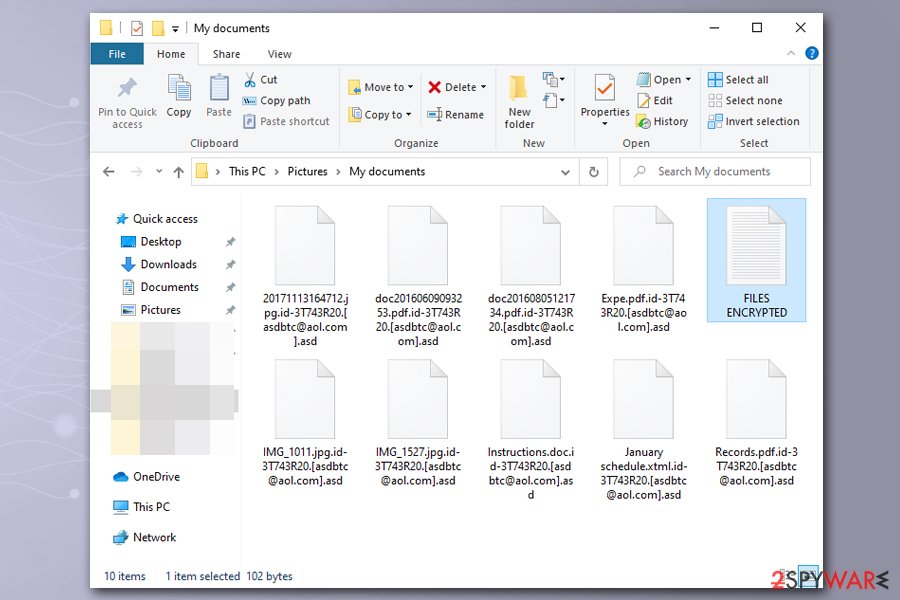 Asd ransomware encrypted files