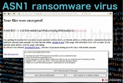 Image of the ASN1 ransomware virus