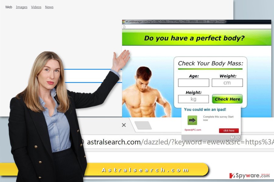 The picture of Astralsearch.com virus