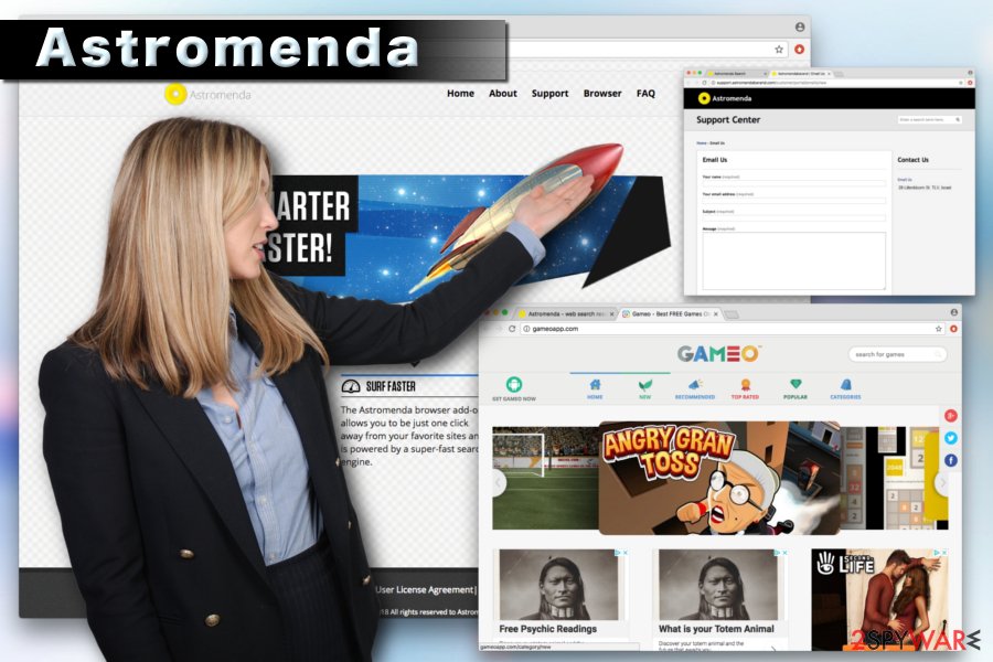 Astromenda browser hijacker