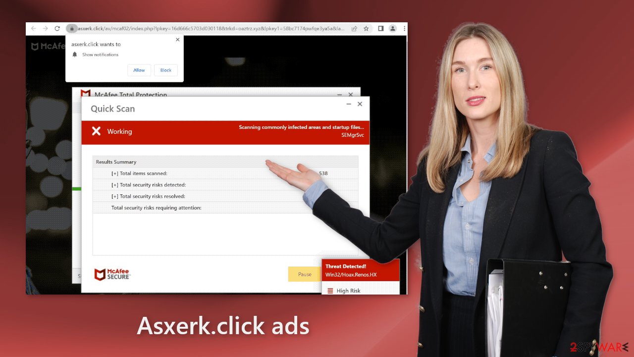 Asxerk.click ads