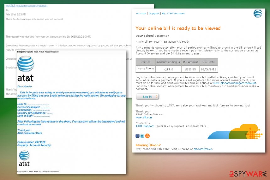 Fake AT&T Email scam 