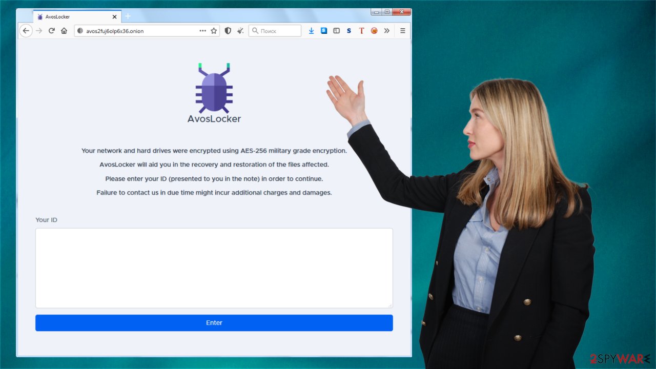 AvosLocker ransom page