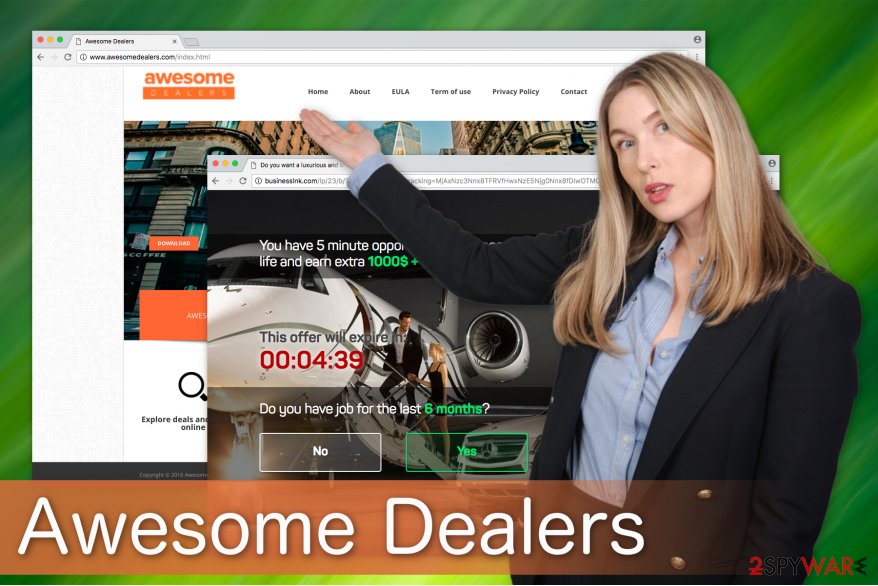 Illustration of Awesome Dealers ads