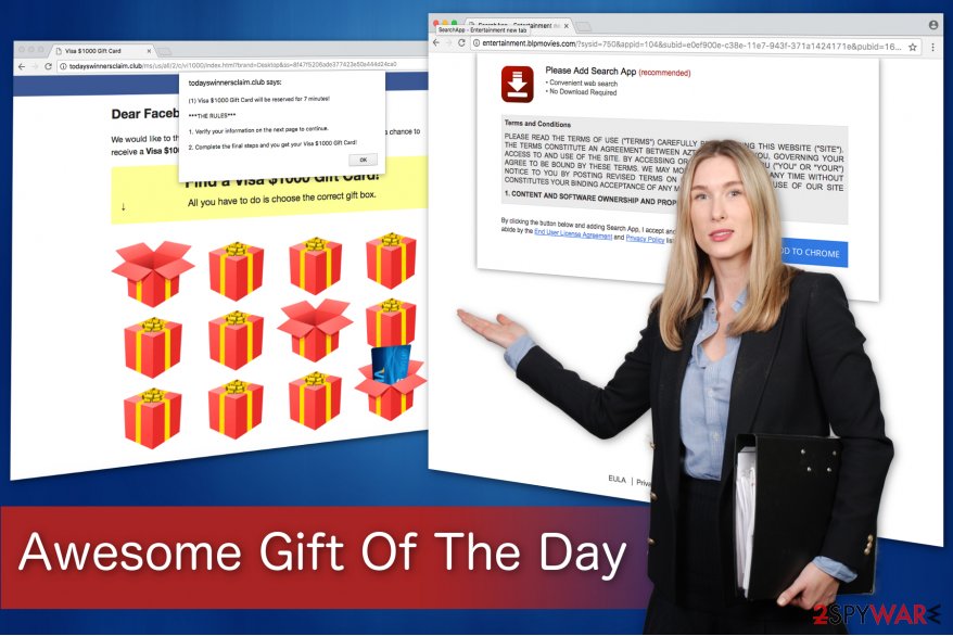 Awesome Gift Of The Day scam asks to pick a lucky box