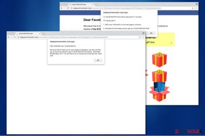 Awesome Gift Of The Day virus appears as a pop-up scam message