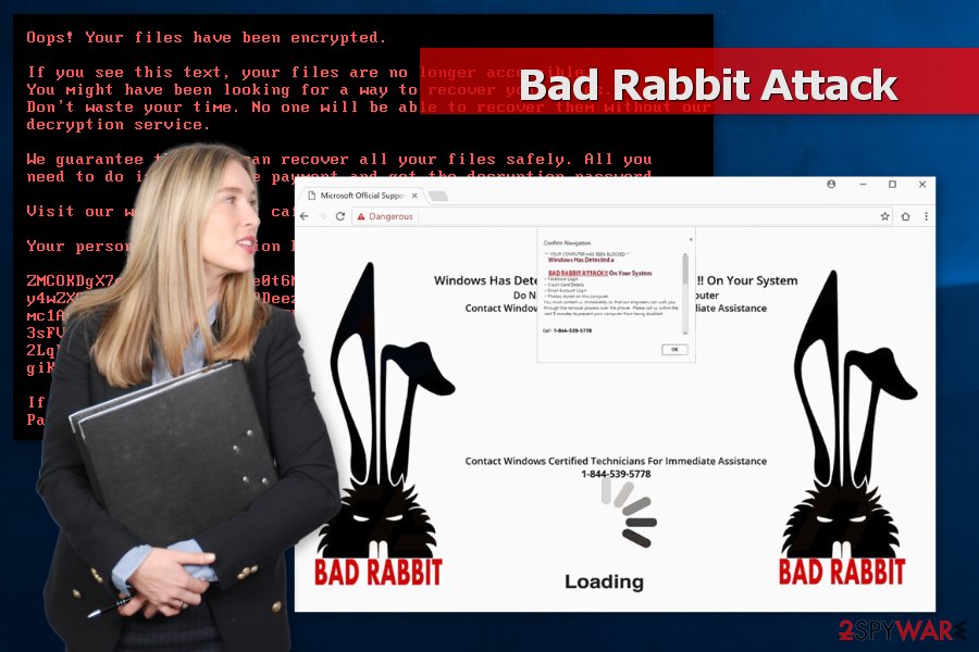 Image of "Bad Rabbit Attack" tech support scam