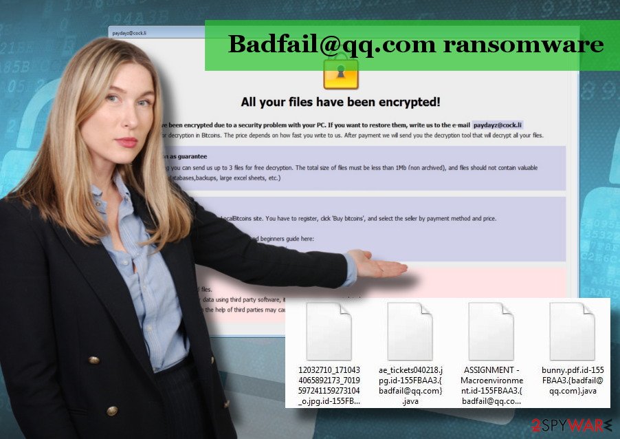 Badfail@qq.com virus is a version of Arrow ransomware