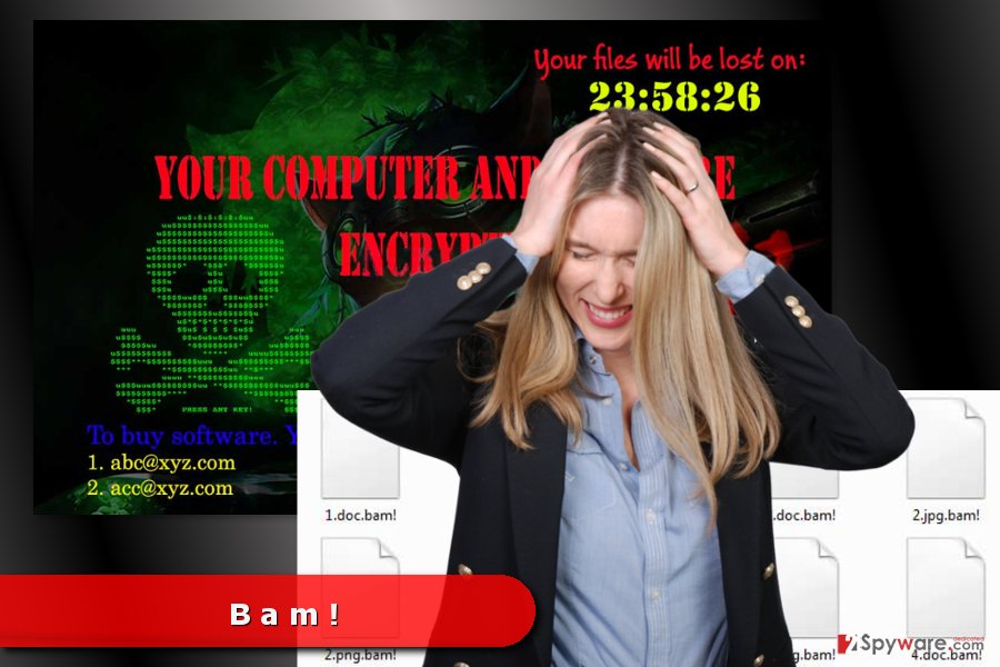 The picture of Bam! ransomware virus