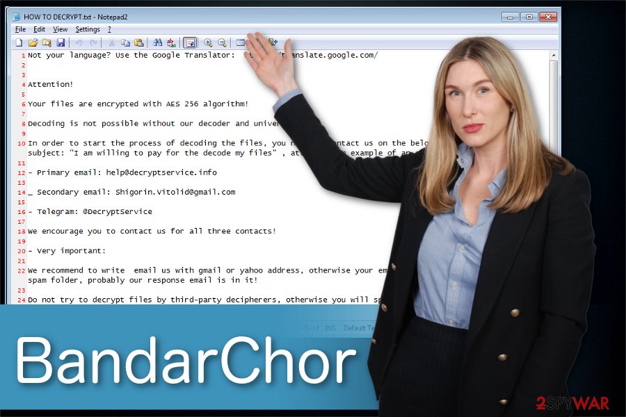 BandarChor ransomware illustration