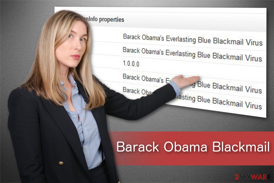 Barack Obama Blackmail ransomware illustration