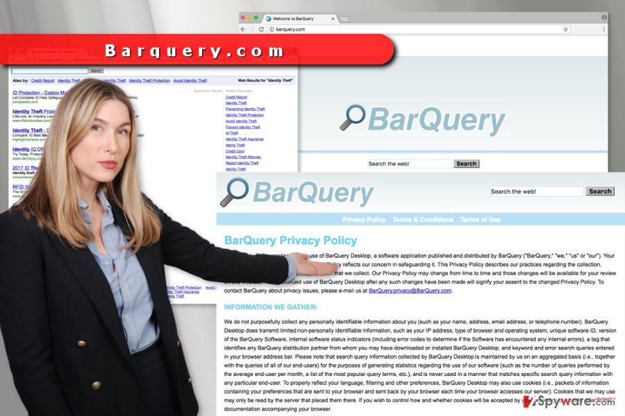 The image of Barquery.com virus