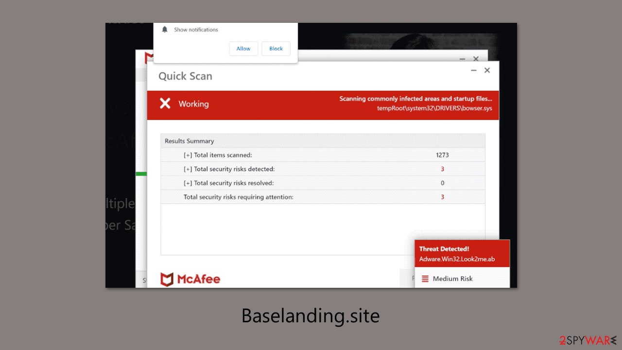 Baselanding.site scam