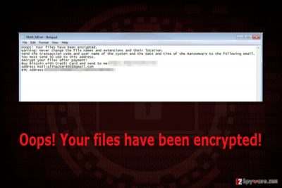 Ransom note by Battlefield ransomware virus