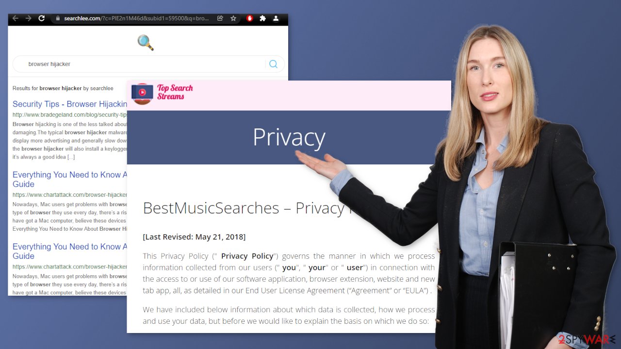 BestMusicSearches browser hijacker