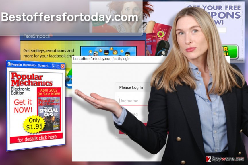 Illustration of Bestoffersfortoday.com adware