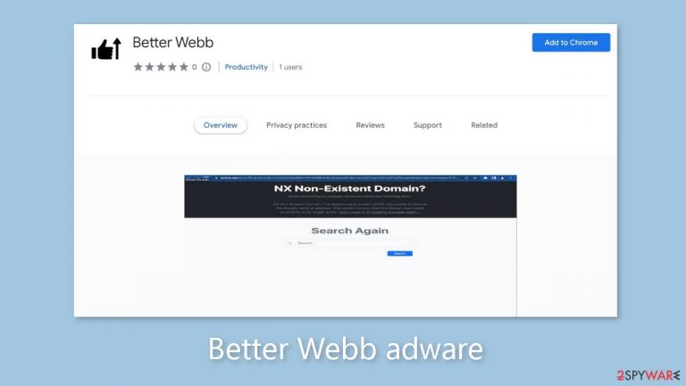 Better Webb adware