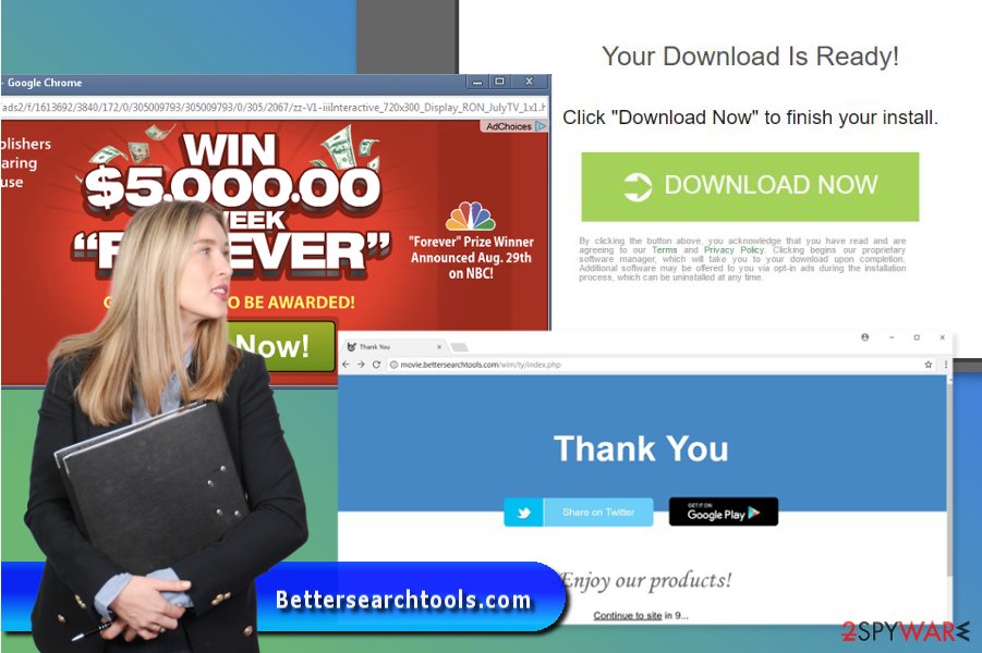 Example of Bettersearchtools.com ads