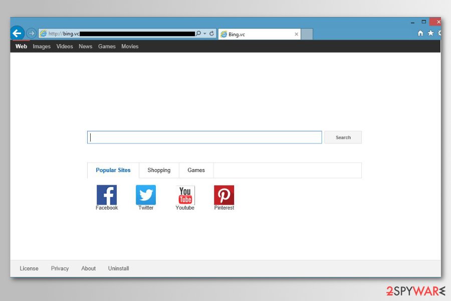 Bing.vc redirect virus