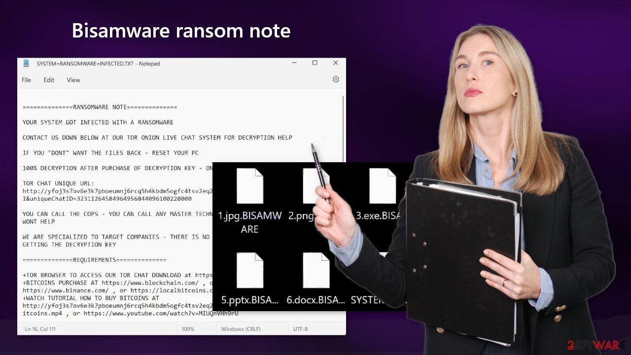 Bisamware ransom note