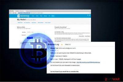 The image of Bitcoin scam example