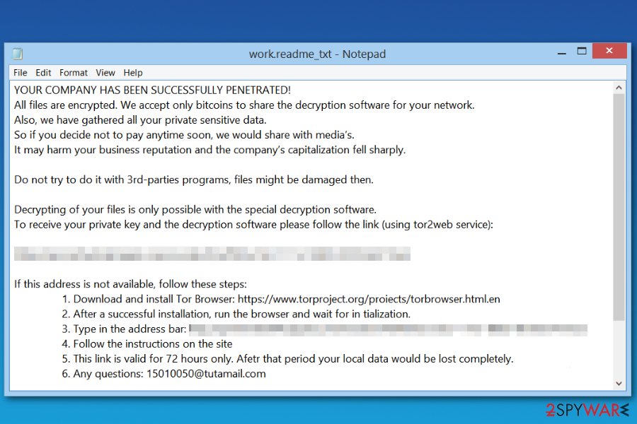Bitpaymer ransomware image