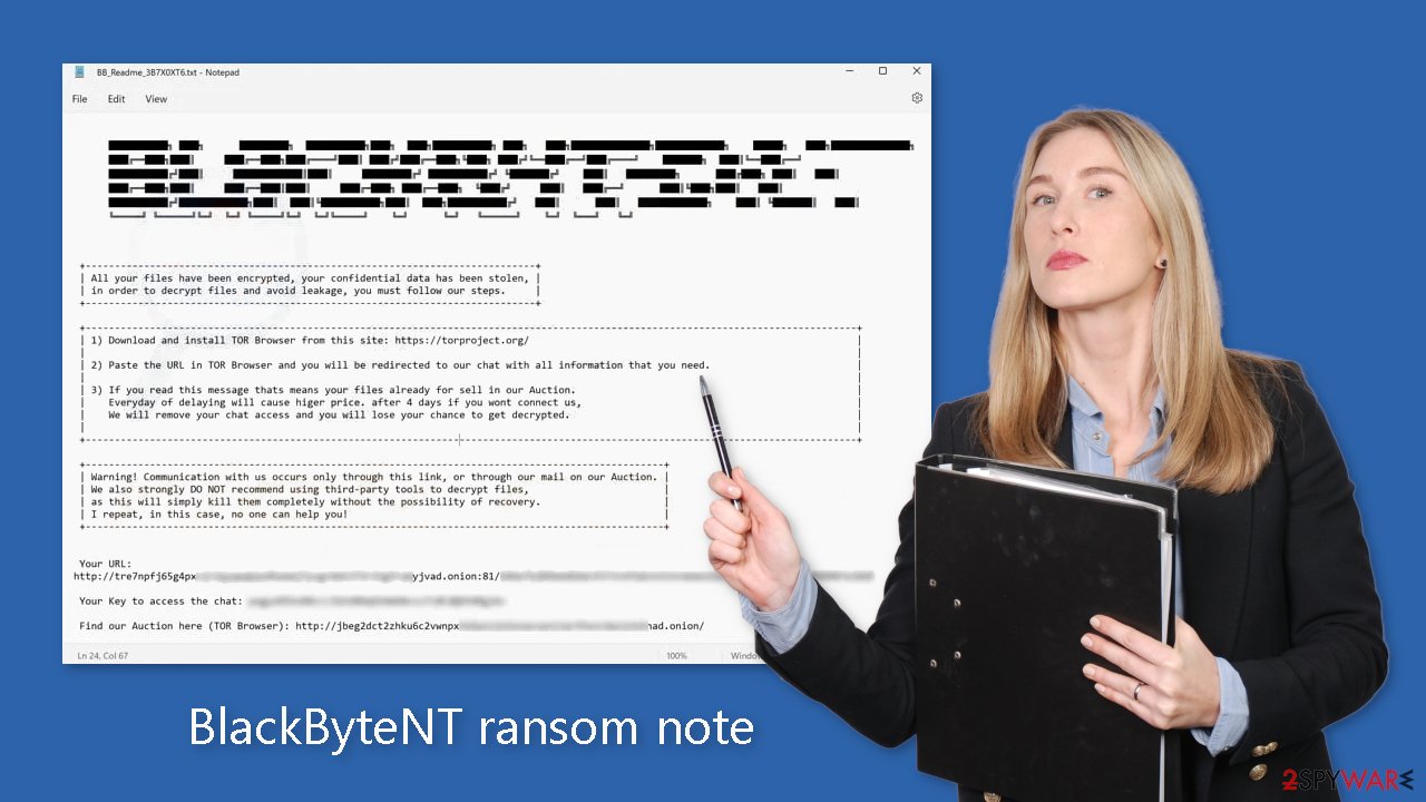 BlackByteNT ransom note