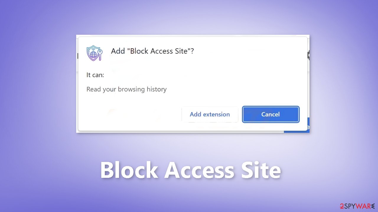 Remove Block Access Site adware (virus) Free Guide