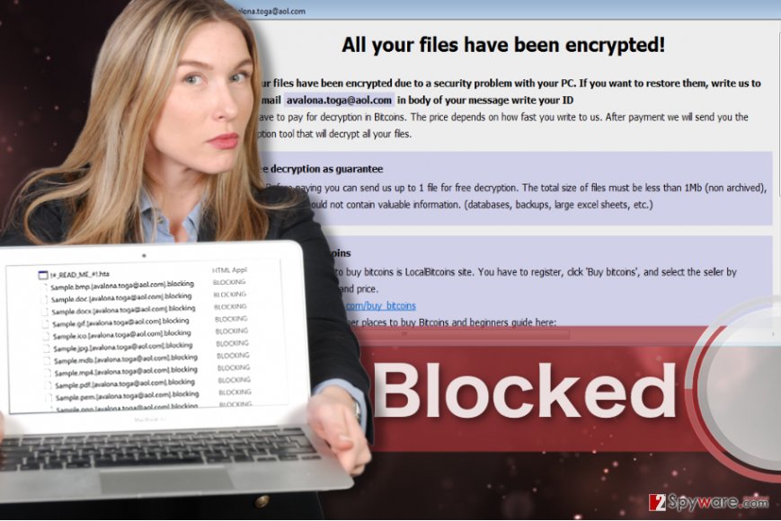 Blocking ransomware virus 