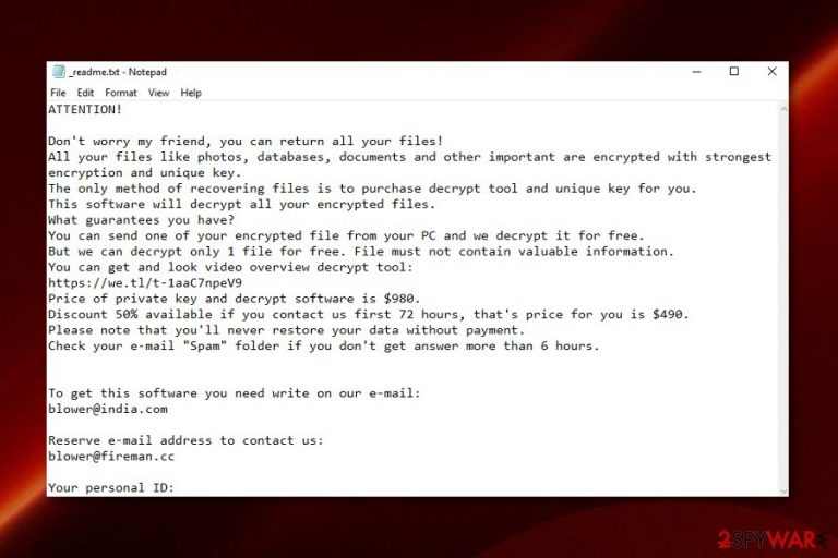 Blower ransomware