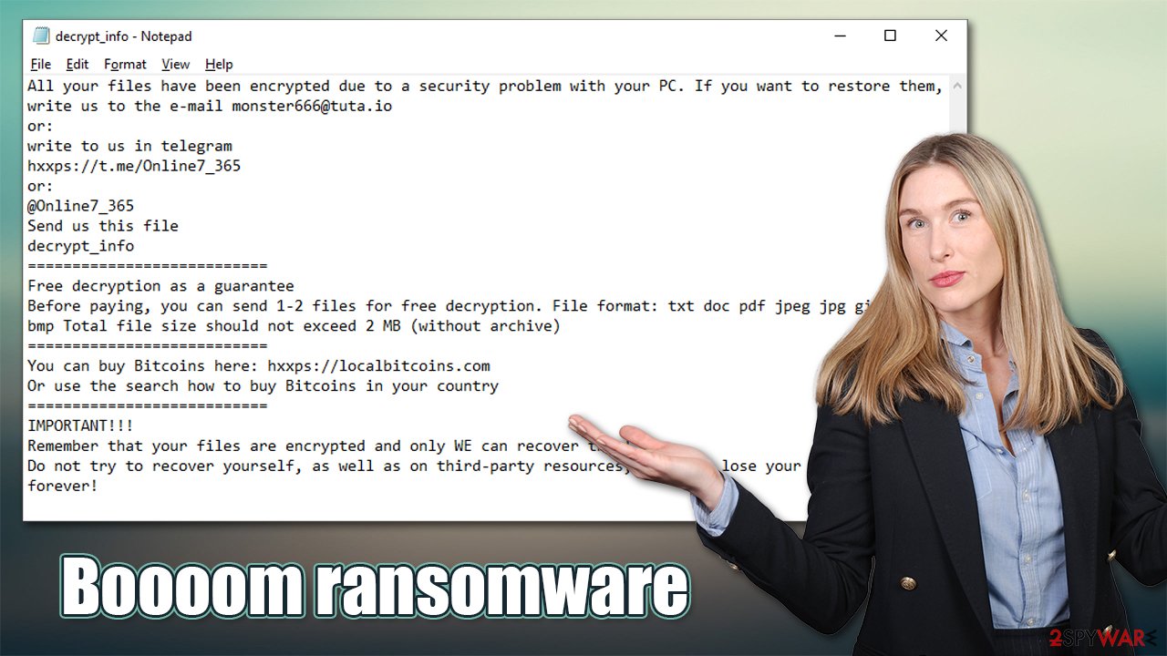 Boooom ransomware virus