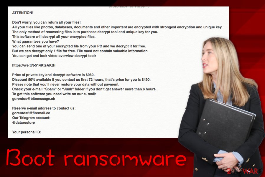 Boot ransomware virus