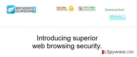 Browser Guardian App virus snapshot Browser Guardian App virus snapshot