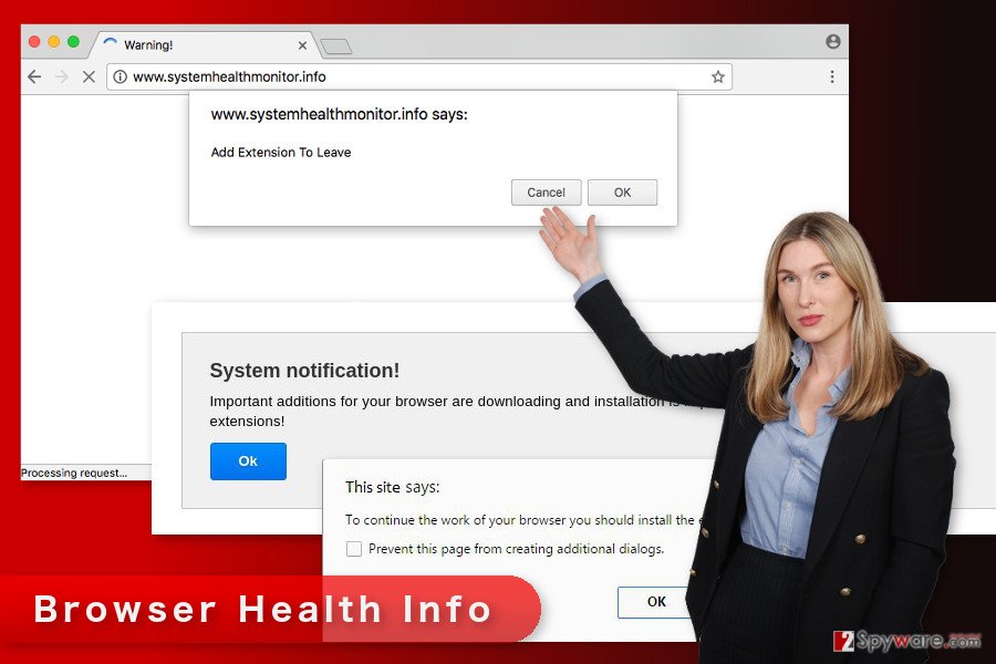 The picture of Browser Health Info virus