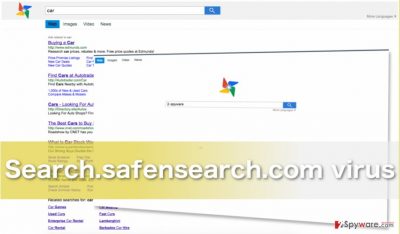 Image of the browser hijacker Search.safensearch.com