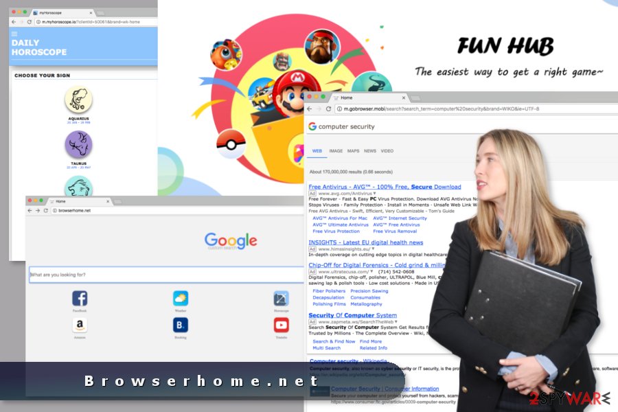 The picture of Browserhome.net virus