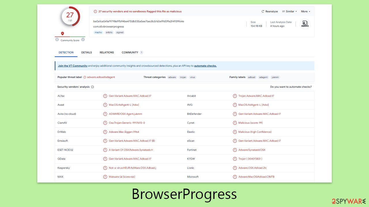 BrowserProgress Mac virus