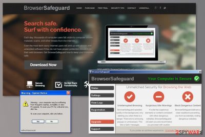 The example of BrowserSafeguard virus