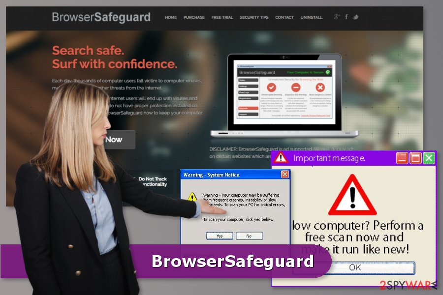 The image of BrowserSafeguard adware