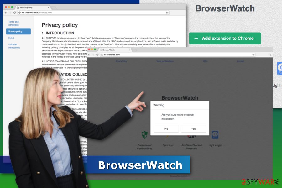 Example of BrowserWatch virus