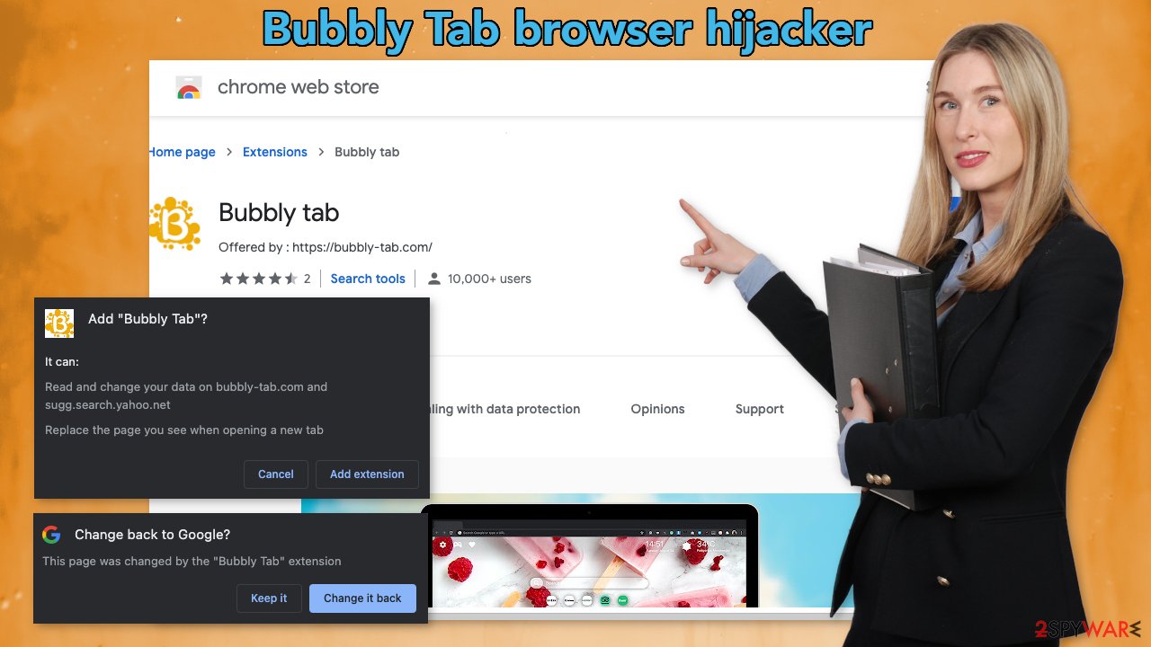 Bubbly Tab browser hijacker
