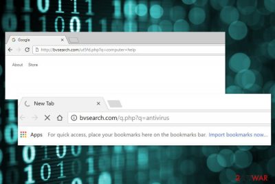 Example of Bvsearch.com redirects