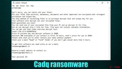 Cadq ransomware